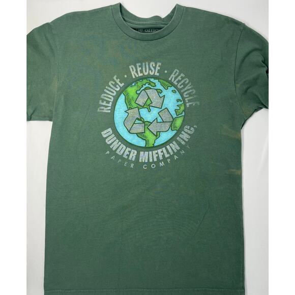 Dunder Mifflin Reduce, Reuse, Recycle Men's Tshirt size M PreOwned w/some fading - Picture 1 of 7